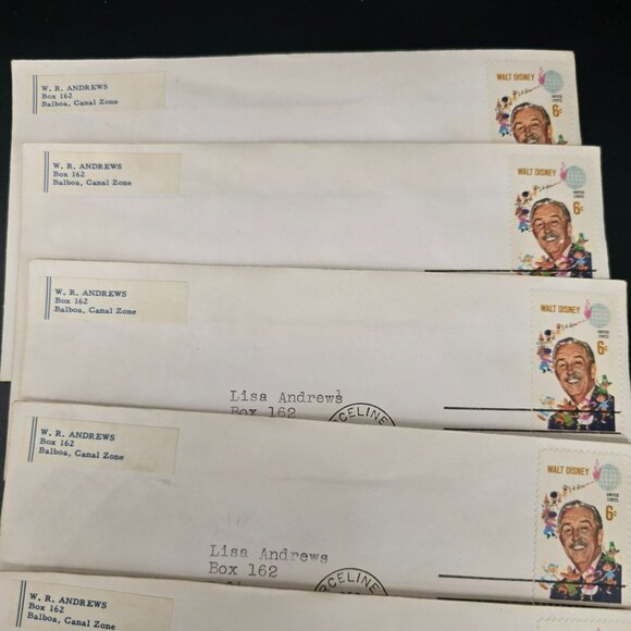 1968 First Day Of Issue Walt Disney Commemorative Stamp Envelopes 20 Lot LI3007 - Picture 8 of 9